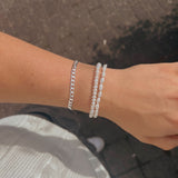 Cuban Link Armband Silber