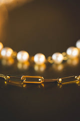 Tiny Link Bracelet Gold