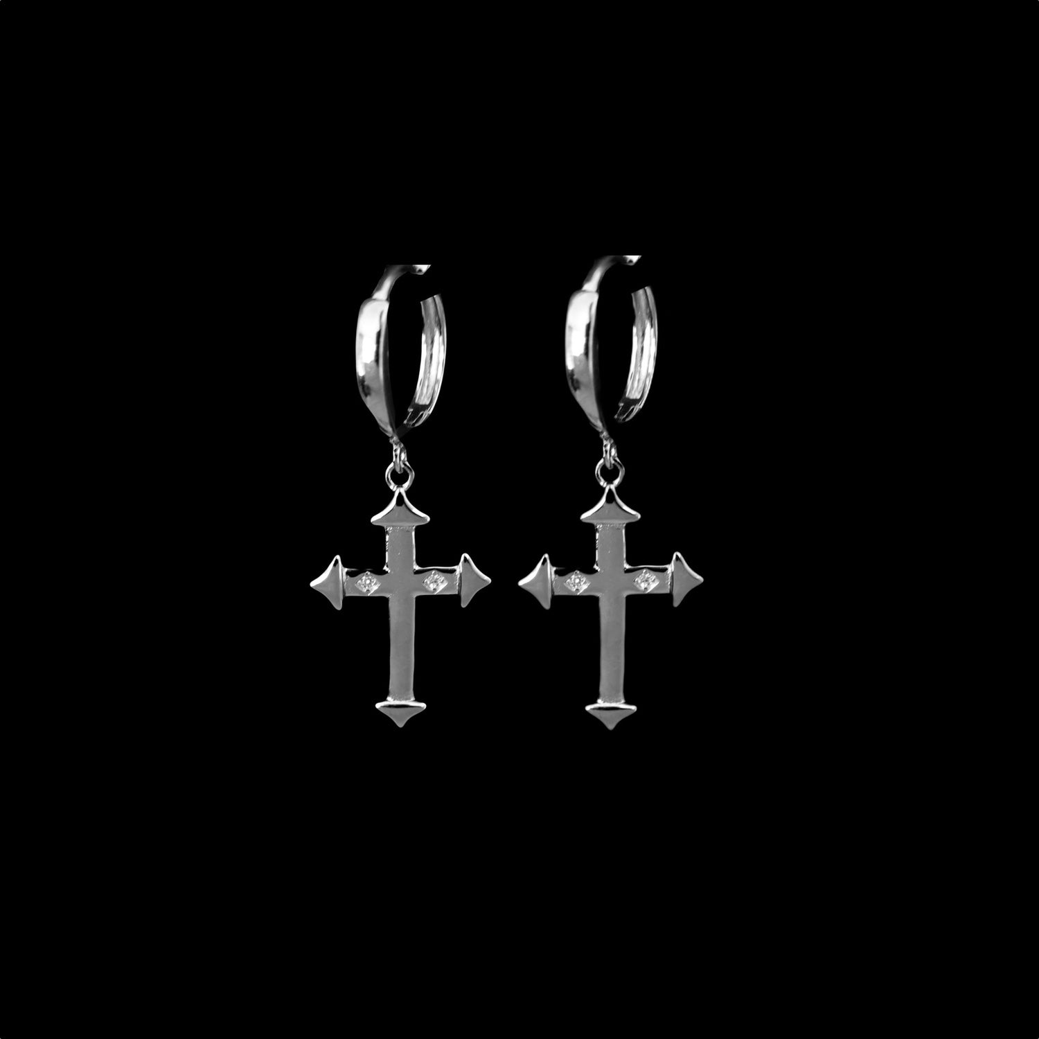 Cross Earring Silber – fainz® Shop