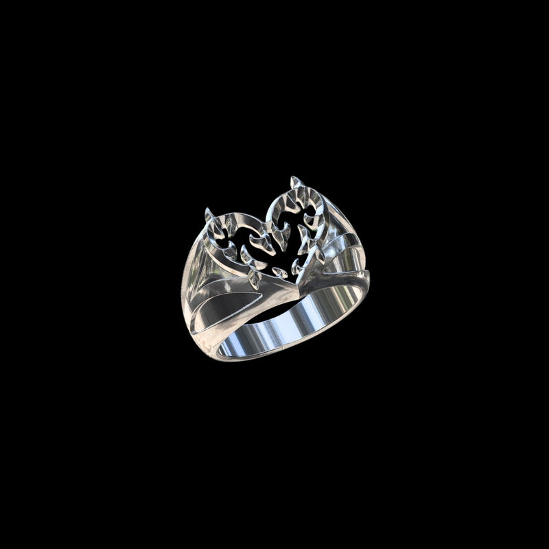 IL Heart Ring Black