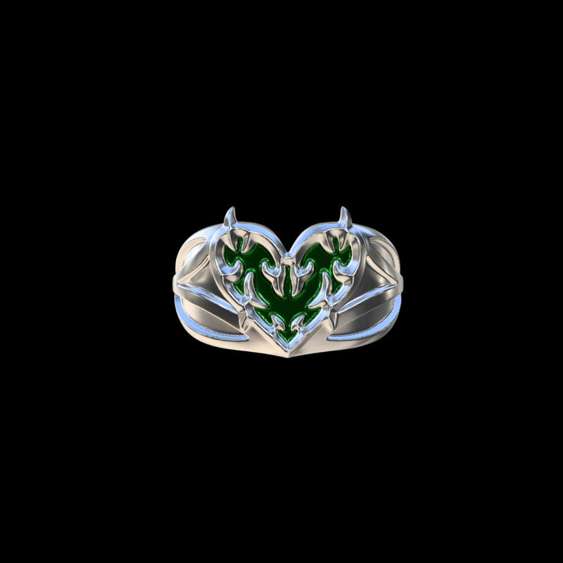 IL Heart Ring Green