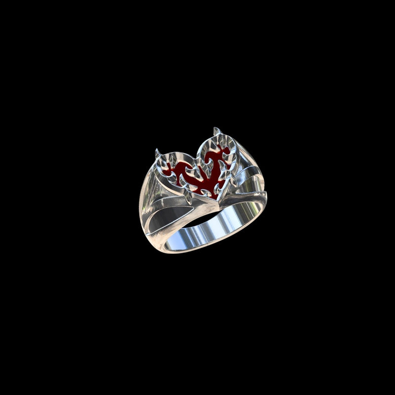 IL Heart Ring Red