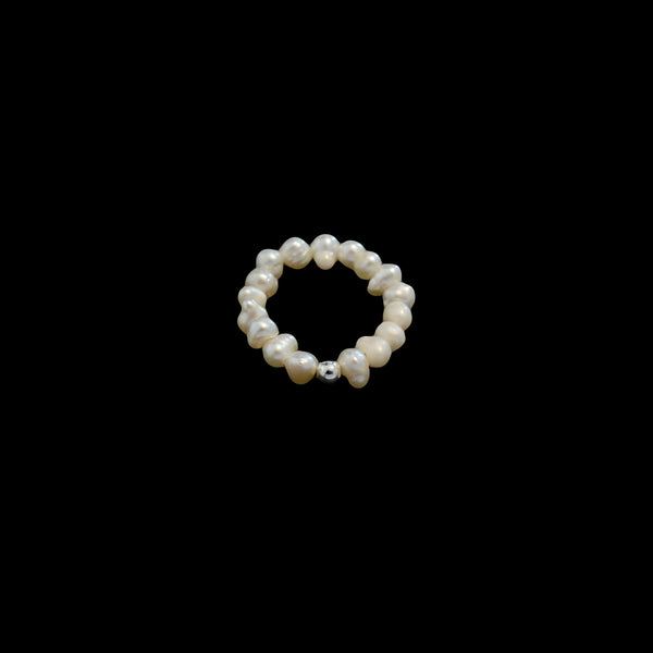 Pearl Ring Silber